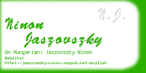 ninon jaszovszky business card